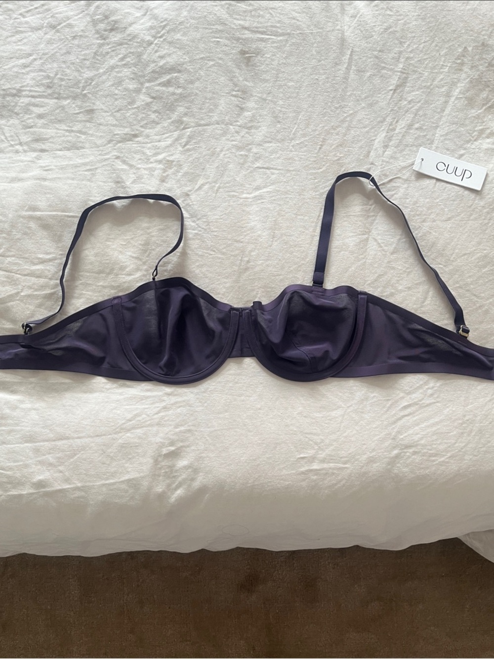 CUUP Mesh Underwire Balconette Bra in Dusk - Picture 1 of 4